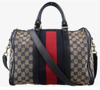 Gucci Vintage Web Boston Bag